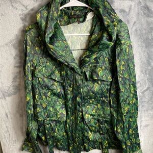 Donna Karan Green Jacket / Hoodie - Great Condition!